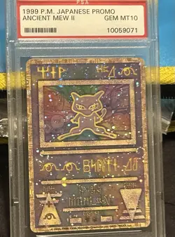 1999 Pokemon Japanese Ancient Mew II Movie Holo GEM MT 10 Promo Card - Image 2