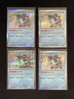 Pokemon Cards 2023 Paldea Evolved Baxcalibur Rare Holo 060/193 x4 - Image 1