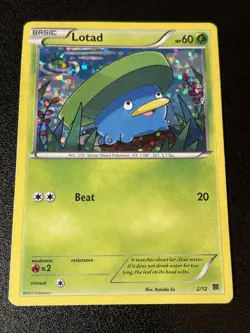 Lotad 2015 McDonalds Collection Pokemon Card 2 / 12 Holo Foil Shatterfoil HP - Image 1