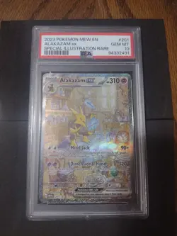 Pokemon Alakazam EX TCG Scarlet Violet-151 Holo Full Art Card 201/165 PSA 10 - Image 1