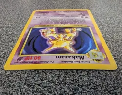1999 Pokemon TCG Alakazam Base Set Holo Rare Card 1/102 - Image 5