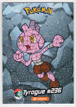 POKEMON - CRYSTAL CARD COLLECTION * TYROGUE #236 - CRACKED ICE HOLO - Image 1