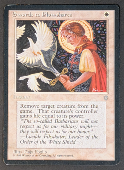 MTG Card - 1x Swords to Plowshares - Ice Age MP/HP - Vintage Magic The Gathering - Image 1