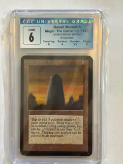 ALPHA BASALT MONOLITH CGC 6.0 1993 Magic the Gathering MtG LIMITED EDITION EX - Image 1