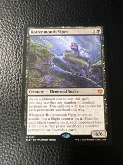 # Rottenmouth Viper M 0107 Bloomburrow MTG Magic the Gathering PACK FRESH NM - Image 1