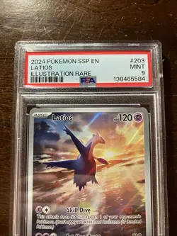 PSA 9 Pokemon TCG Surging Sparks #203/191 Latios MINT - Image 3