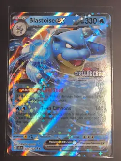 Pokemon TCG: Blastoise ex 030/142 Stellar Crown Stamped Holo Rare Promo NM - Image 1