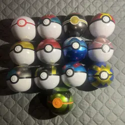 13 Pokemon TCG EMPTY Pokeball Tins - No Duplicates - Image 1