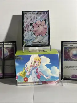 Pokemon Lillies Clefairy EX 195 Journey Together Promo, Deck Box,Sleeves,Sticker - Image 2