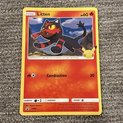 Pokemon First Partner JUMBO Alola Starters Litten Rowlet Popplio x3 NM - Image 4