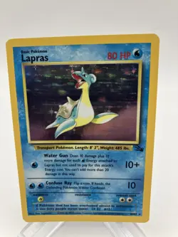 Lapras Pokemon Fossil HOLO Rare 10/62 - Image 1