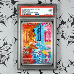 ✨ PSA 9 MINT ✨ 2024 POKEMON TEMPORAL FORCES #165 DEERLING ILLUSTRATION RARE - Image 1