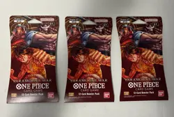 One Piece TCG OP-02 Paramount War Sleeves Booster Pack Brand New Lot Of 3 - Image 1