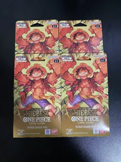 4 x One Piece TCG Eng PRB-01 Premium Booster the Best Sleeved Booster Pack NM/M - Image 1