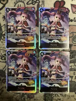 4x Perona OP06-093 One Piece TCG Wings of the Captain SR English Playset - Image 1