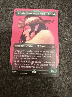 MTG English Selvala, Heart of the Wilds (Borderless) NM Normal Commander Masters - Image 1