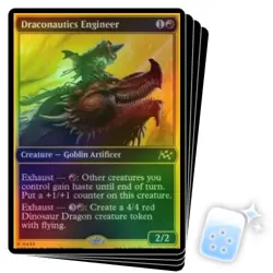 FOIL DRACONAUTICS ENGINEER (FIRST-PLACE FOIL) X4 Aetherdrift DFT Magic MTG CARD - Image 1