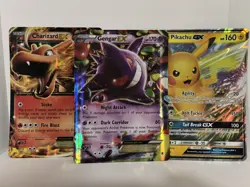 Pokemon *JUMBO* Card Lot Of 3 Oversized Cards Gengar EX Charizard EX GX READ - Image 1