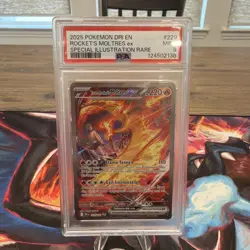 Pokemon Team Rocket's Moltres ex 229/182 Destined Rivals SIR PSA 9 Card - Image 1
