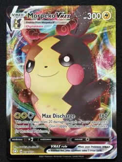 Morpeko VMAX Holo #038/072 Shining Fates Pokemon card TCG Near Mint NM - Image 1