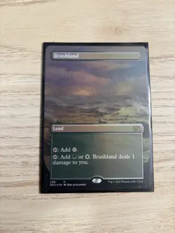 FOIL Brushland (borderless) Brothers War NM MTG Magic Card - Image 1