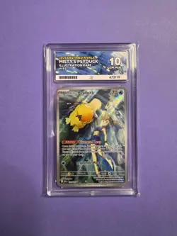 Pokemon TCG Misty's Psyduck Card Destined Rivals 193/182 Ace 10 Graded - Image 1