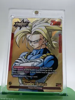Trunks : Future - SB02-001 Gold Leader Manga Booster 02 Dragon Ball Card English - Image 2