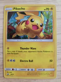 Pikachu SM76 Shining Legends Holo Black Star Promo Pokemon Card NM - Image 1