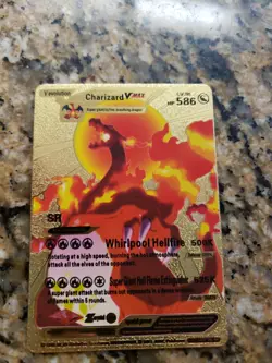 RARE Charizard V Max Gold Foil Pokemon Card SMP 26-44 Fan Art Card - Image 1