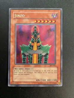 2003 Collector’s Tin Yu-Gi-Oh TCG Jinzo BPT-011 Unlimited Secret Rare Card - Image 1