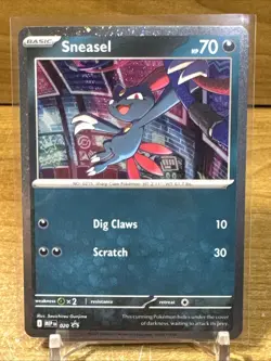 TCG Pokemon TCG Phantasmal Flames Sneasel Black Star Promo Cosmos Holo 020 - Image 1