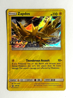 Pokemon TCG Zapdos SM159 Promo Team Up Stamped HP - Image 1
