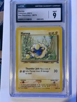 Mareep #58 (Pokemon Neo Discovery) Grade 9 MINT - Image 1