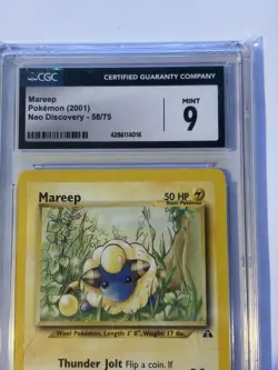 Mareep #58 (Pokemon Neo Discovery) Grade 9 MINT - Image 3