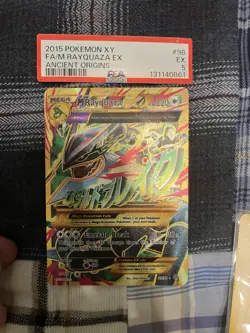 2015 POKEMON XY ANCIENT ORIGINS #98 FULL ART Mega RAYQUAZA - Image 1