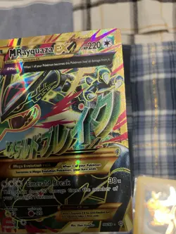 2015 POKEMON XY ANCIENT ORIGINS #98 FULL ART Mega RAYQUAZA - Image 4