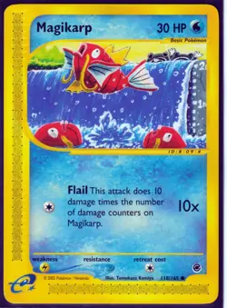 VINTAGE 2002 POKEMON MAGIKARP 118/165 EXPEDITION (e-Reader) REGULAR NM (MA4) - Image 1