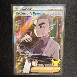 Pokemon TCG Professor's Research (Full Art) Celebrations 024/025 Holo Ultra Rare - Image 1