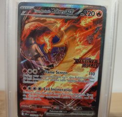 2025 POKEMON DRI EN-DESTINED RIVALS #229 TEAM ROCKET'S MOLTRES EX PSA 9 STAMPED - Image 4