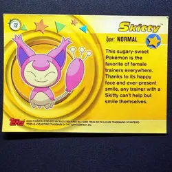 2003 topps Pokemon Advanced Holo Foil #76 Skitty DAMAGED - Image 3