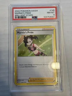 2022 Pokemon SWSH 145 Marnie’s Pride PSA 8 - Image 2