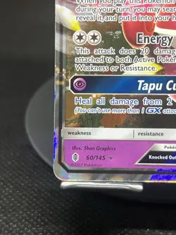Pokemon TCG Tapu Lele GX 60/145 SM Guardians Rising Ultra Rare NM - Image 5