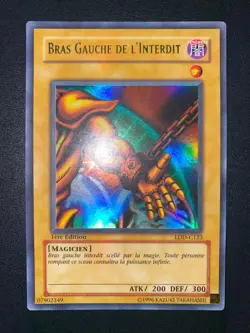 YUGIOH LEFT ARM OF THE FORBIDDEN ONE ULTRA RARE LOB LDD-C123 1ST EDITION FRENCH - Image 1