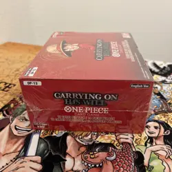 One Piece OP-13 Carrying on His Will Booster Box English Sealed - Dented Corner - Image 4