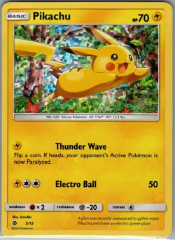 Pikachu - 5/12 Holo McDonald's Promos 2017 - Pokemon Card - NM - Image 1