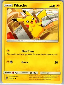 Pikachu 55/236 Non Holo SM - Unified Minds - Pokemon Card - NM - Image 1