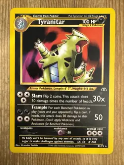 Tyranitar 31/75 -Neo Discovery Non Holo Rare - Pokemon Card - VLP - Image 1