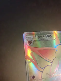 2017 Pokemon TCG Sun & Moon Espeon GX Rainbow Secret Rare Card 152/149 HP - Image 2