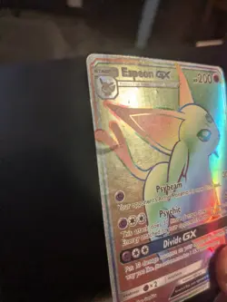 2017 Pokemon TCG Sun & Moon Espeon GX Rainbow Secret Rare Card 152/149 HP - Image 3