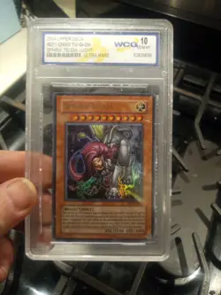 2004 upper Deck Yu-Gi-Oh Sphinx teleia- light graded card fast shipping - Image 1